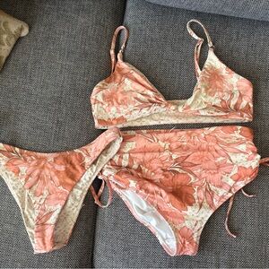 Rhythm Pink Floral Print Bikini Set